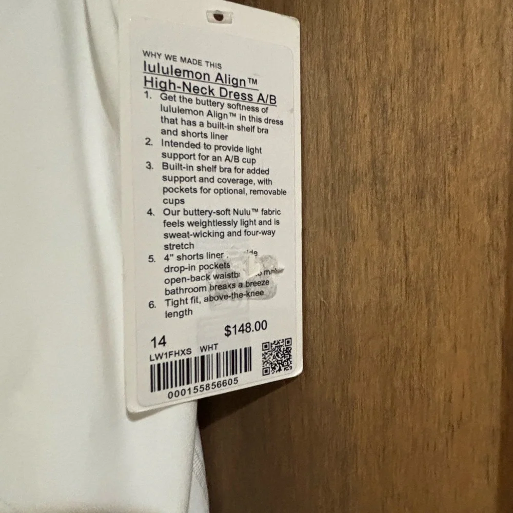 Lululemon Athletica High-Neck Dress in White - Picture 3 of 4